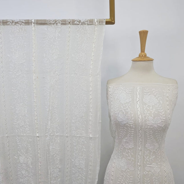 Luxury Pure Dyeable China Crinkle with Tarkashi & Shadow Work 2pc Unstitched