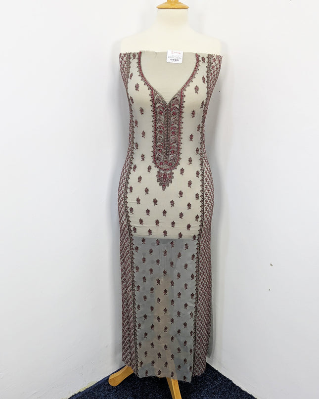 Embroidered Chiffon With Jaal Dupatta