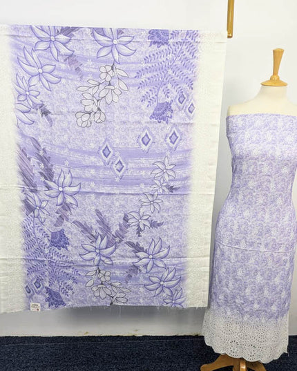 Fancy Marina With Chikankari Work 3PC Unstitched
