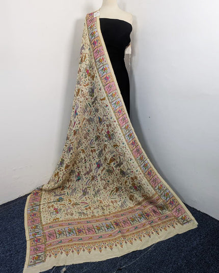 Pure Indian Dola Kani Silk Shawl (Ready To Wear)
