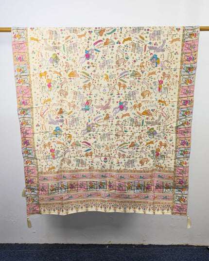 Pure Indian Dola Kani Silk Shawl (Ready To Wear)