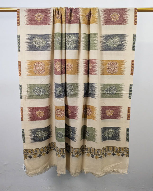 Exquisite Wool Pashmina with Kani Jaal Work Shawl