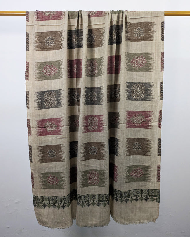 Exquisite Wool Pashmina with Kani Jaal Work Shawl