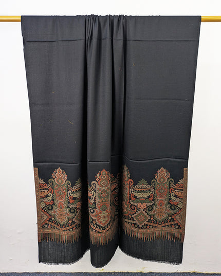 Luxury Wool Pashmina with Kani 2 Side Border Work Shawl