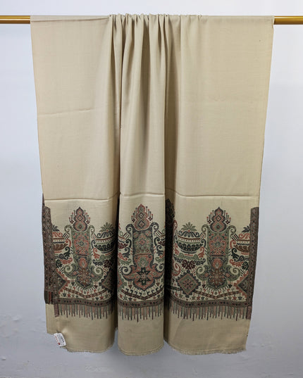 Luxury Wool Pashmina with Kani 2 Side Border Work Shawl