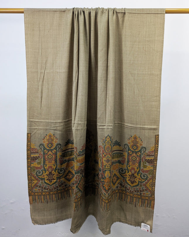 Luxury Wool Pashmina with Kani 2 Side Border Work Shawl