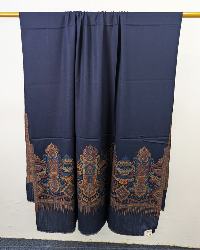 Luxury Wool Pashmina with Kani 2 Side Border Work Shawl