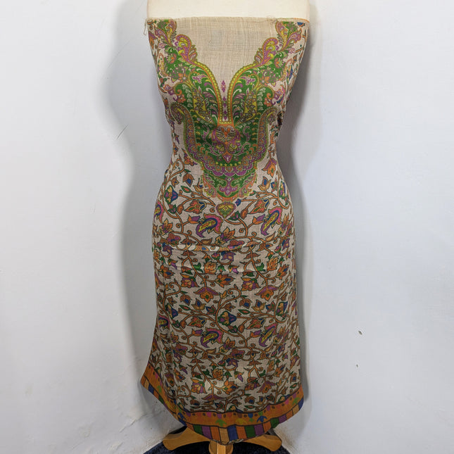 Exclusive Wool Pashmina with Kalamkari Work 3Pc Unstitched