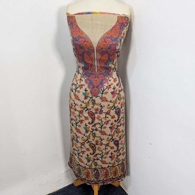 Premium Wool Pashmina with Kalamkari Work 3Pc Unstitched