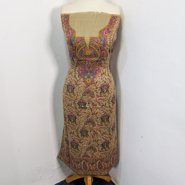 Luxury Wool Pashmina with Kalamkari Work 3Pc Unstitched
