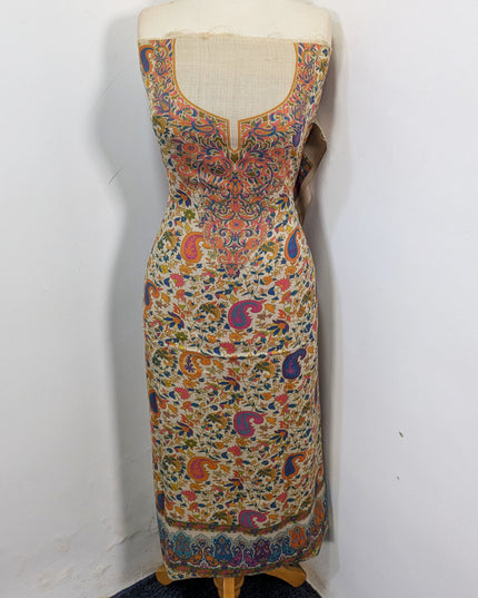 Pure Wool Pashmina with Kalamkari Work 3Pc Unstitched