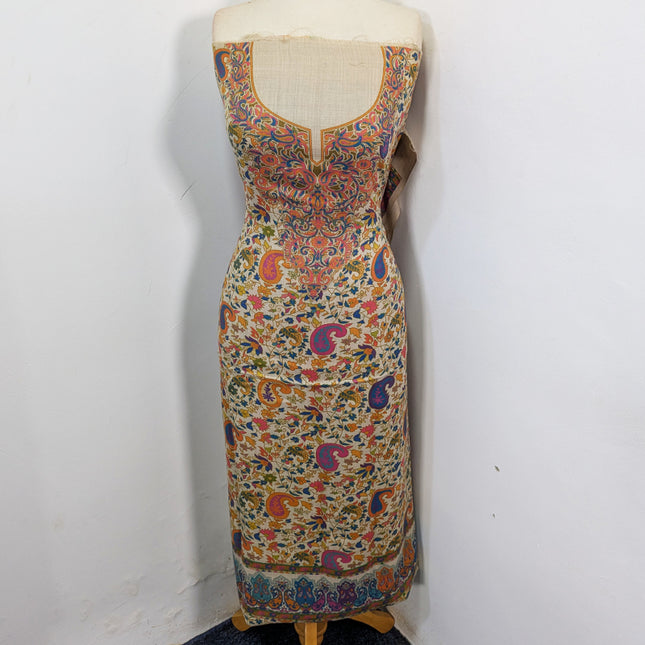 Pure Wool Pashmina with Kalamkari Work 3Pc Unstitched