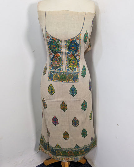 Premium Wool Pashmina with Kalamkari Work 3Pc Unstitched