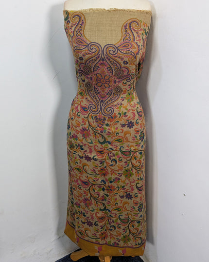 Exclusive Wool Pashmina with Kalamkari Work 3Pc Unstitched
