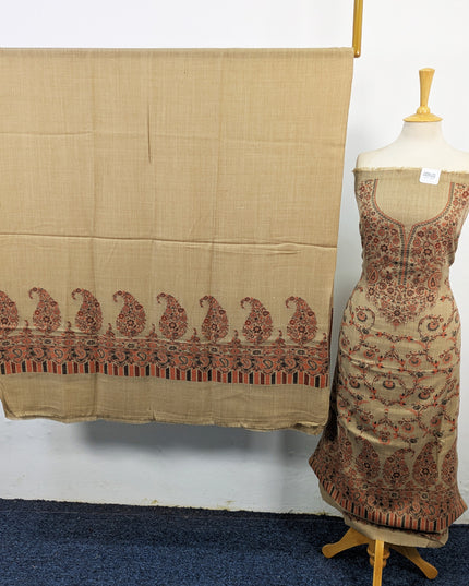 Exquisite Wool Pashmina with Kani Work 3Pc Unstitched
