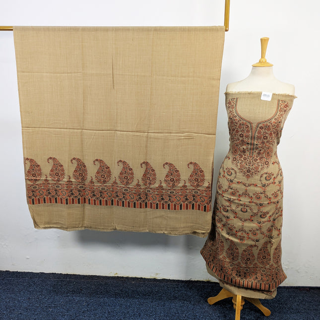 Exquisite Wool Pashmina with Kani Work 3Pc Unstitched