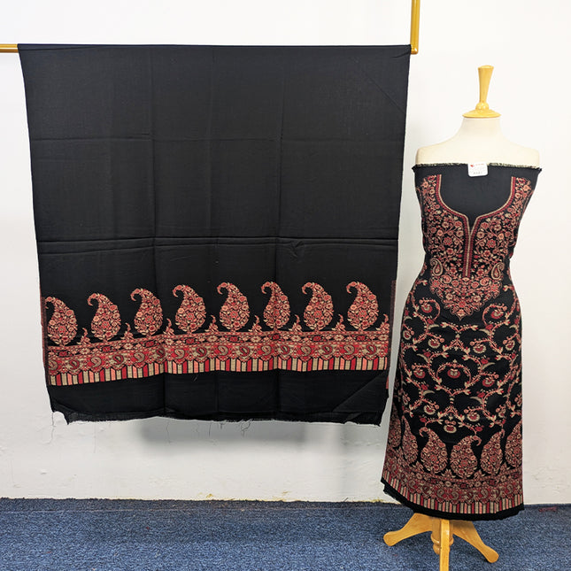 Exquisite Wool Pashmina with Kani Work 3Pc Unstitched