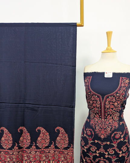 Exquisite Wool Pashmina with Kani Work 3Pc Unstitched