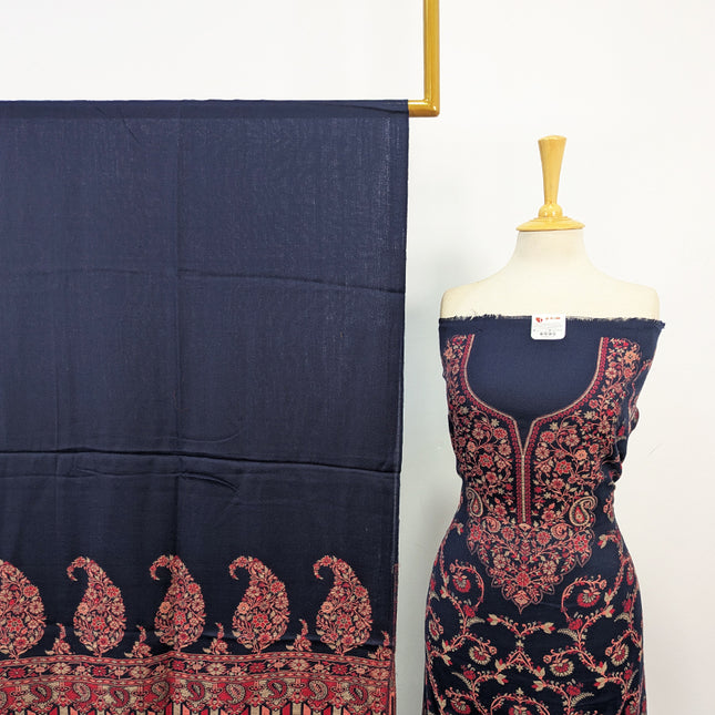 Exquisite Wool Pashmina with Kani Work 3Pc Unstitched