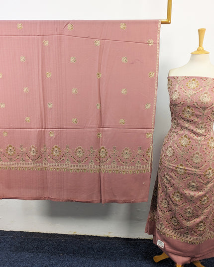 Pure Wool Pashmina with Indian Karhai Work 3Pc Unstitched