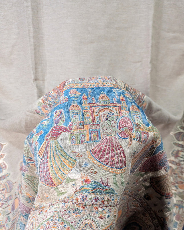 Pure Indian Kani Wool Pashmina Shawl (Baraat Special)