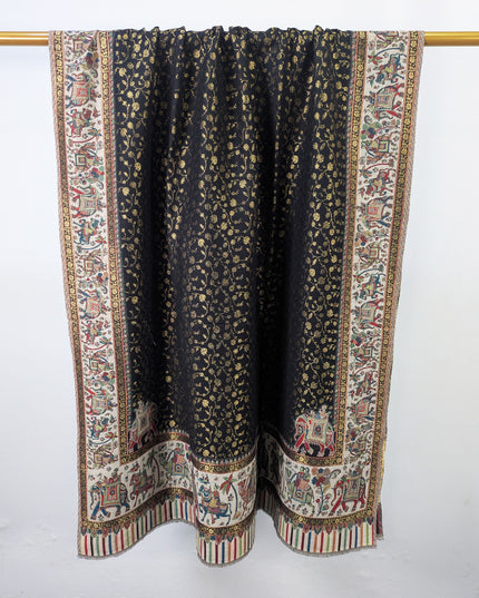 Premium Pure Indian Kani Wool Pashmina Shawl (Baraat Special)