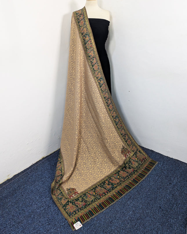 Premium Pure Indian Kani Wool Pashmina Shawl (Baraat Special)