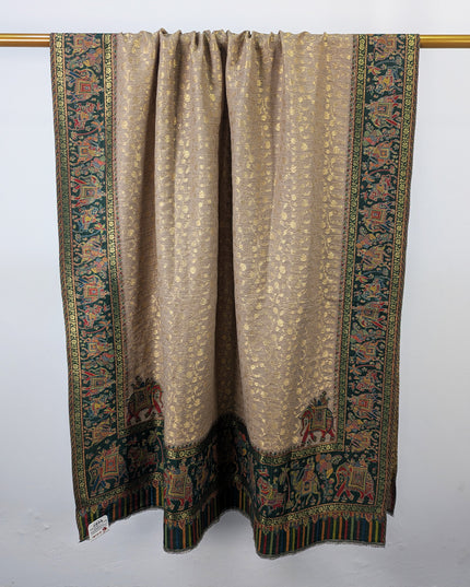 Premium Pure Indian Kani Wool Pashmina Shawl (Baraat Special)