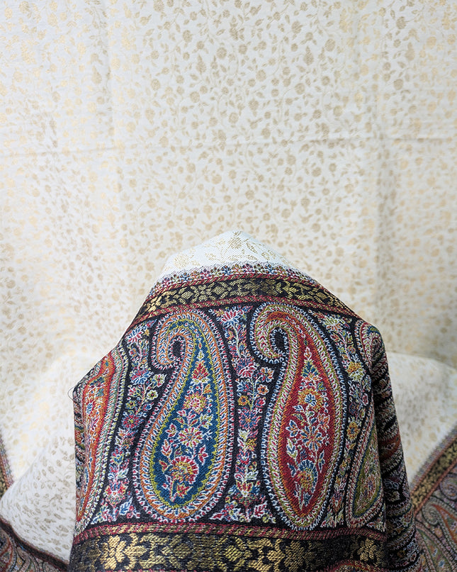 Exquisite Pure Indian Kani Wool Pashmina Shawl (Baraat Special)