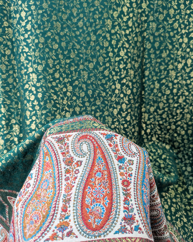 Exquisite Pure Indian Kani Wool Pashmina Shawl (Baraat Special)