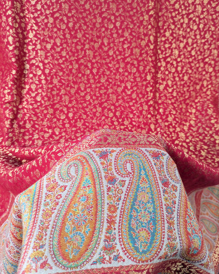 Exquisite Pure Indian Kani Wool Pashmina Shawl (Baraat Special)