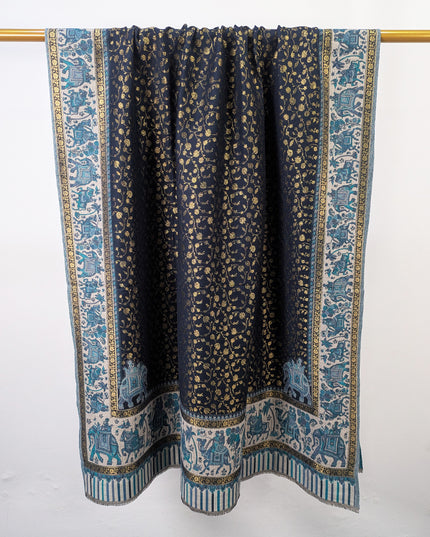 Premium Pure Indian Kani Wool Pashmina Shawl (Baraat Special)