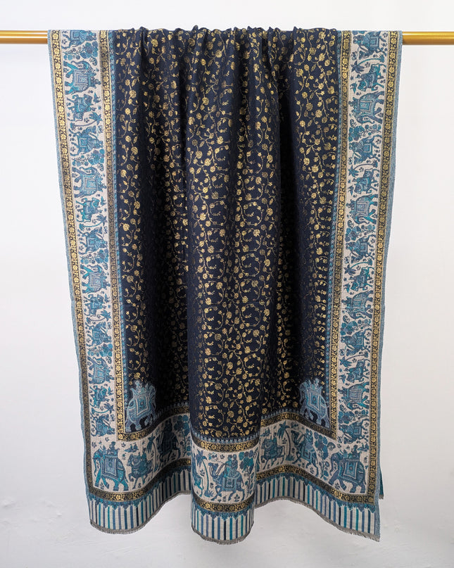 Premium Pure Indian Kani Wool Pashmina Shawl (Baraat Special)
