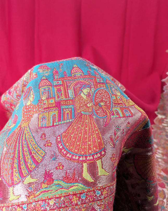 Pure Indian Kani Wool Pashmina Shawl (Baraat Special)