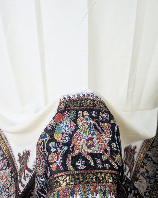 Exclusive Pure Indian Kani Wool Pashmina Shawl (Baraat Special)