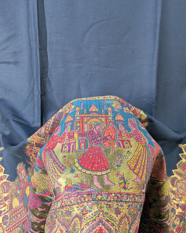 Pure Indian Kani Wool Pashmina Shawl (Baraat Special)