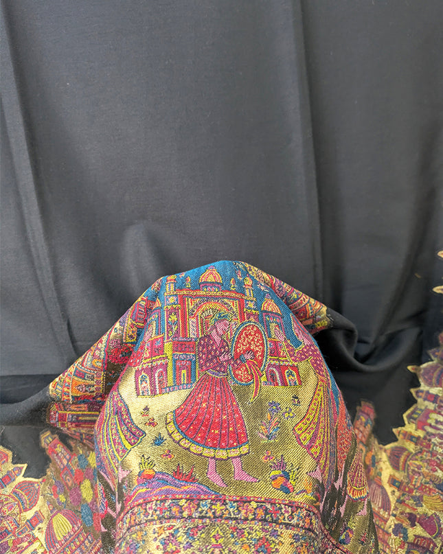 Pure Indian Kani Wool Pashmina Shawl (Baraat Special)