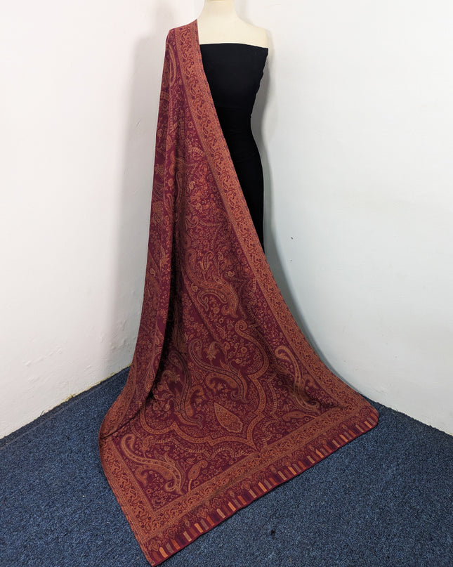 Premium Pure Indian Kani Wool Pashmina Shawl (Ready To Wear)