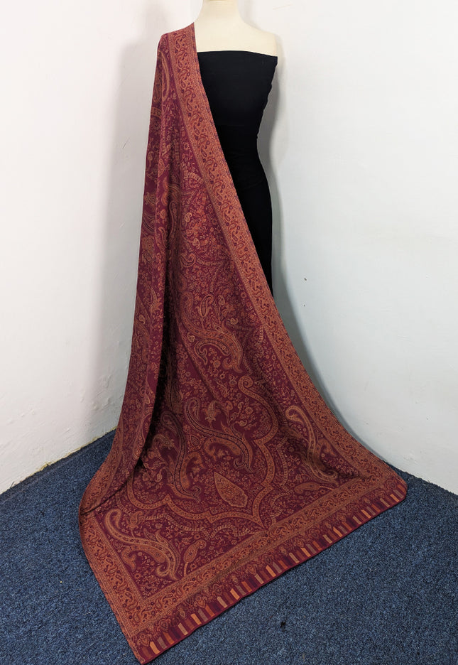 Premium Pure Indian Kani Wool Pashmina Shawl (Ready To Wear)