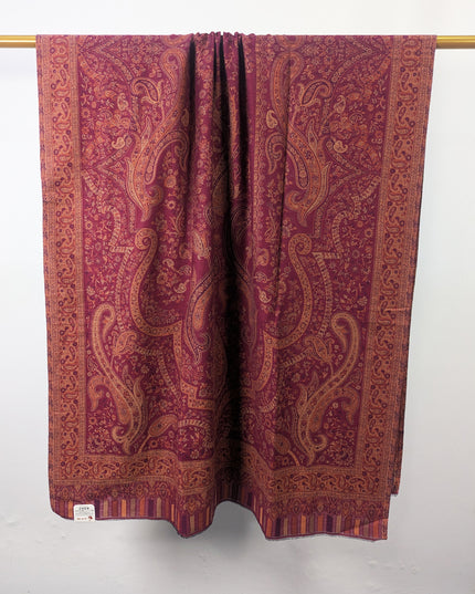 Premium Pure Indian Kani Wool Pashmina Shawl (Ready To Wear)
