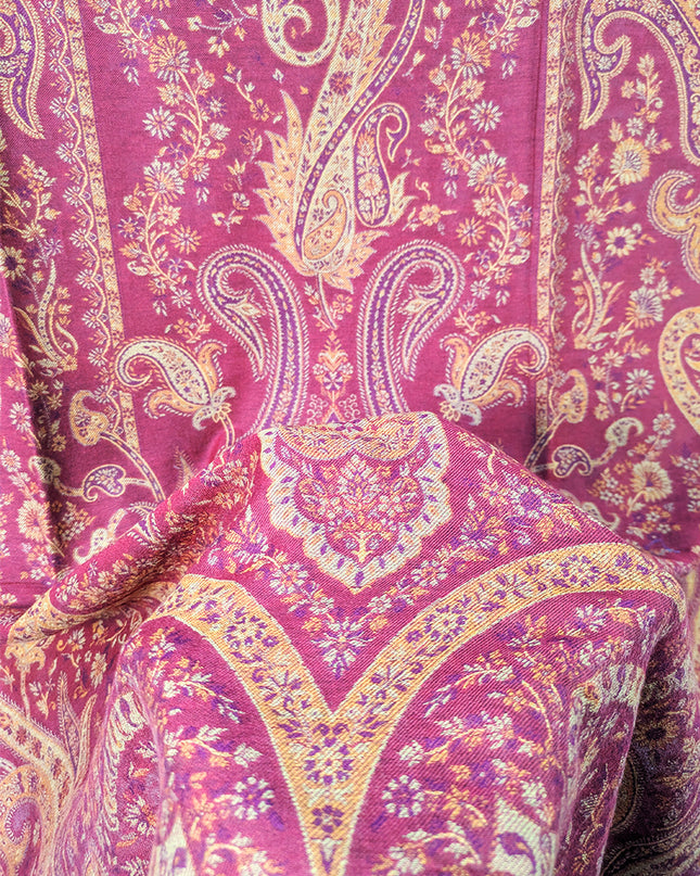 Premium Pure Indian Kani Wool Pashmina Shawl (Ready To Wear)