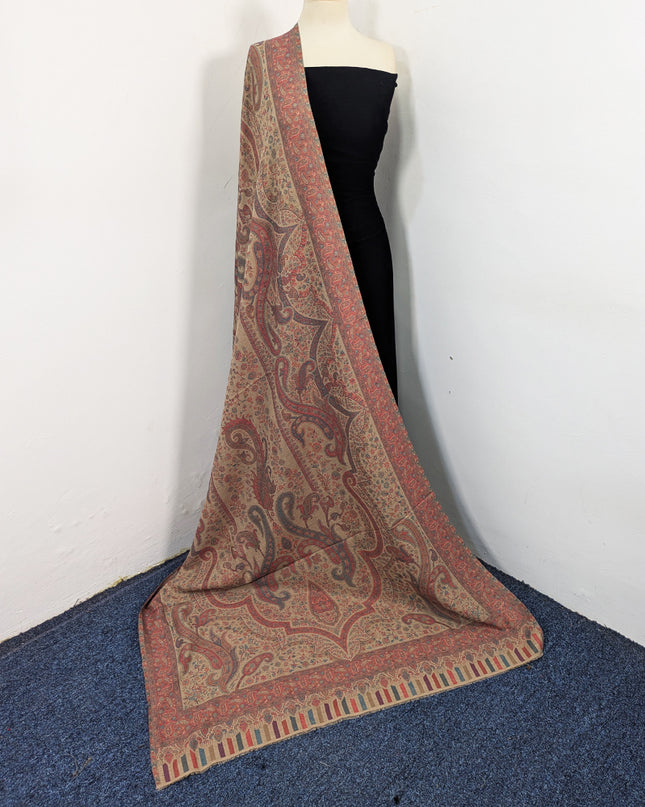 Premium Pure Indian Kani Wool Pashmina Shawl (Ready To Wear)