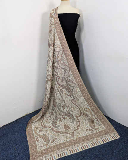 Premium Pure Indian Kani Wool Pashmina Shawl (Ready To Wear)