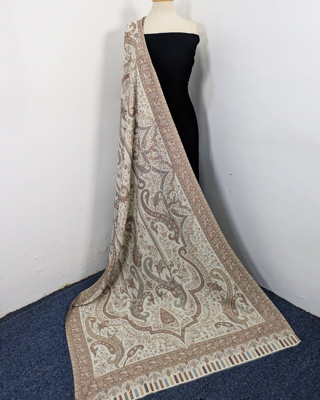 Premium Pure Indian Kani Wool Pashmina Shawl (Ready To Wear)