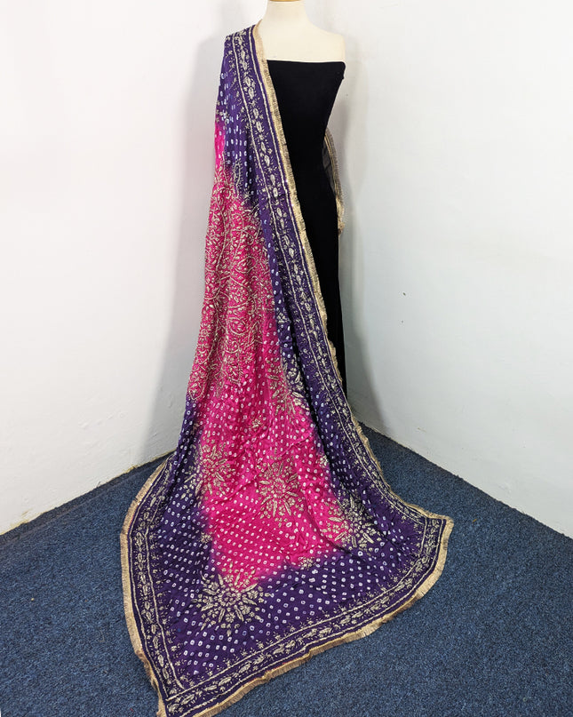 Premium Silk with Handmade Chunnri & Gotta Work Dupatta