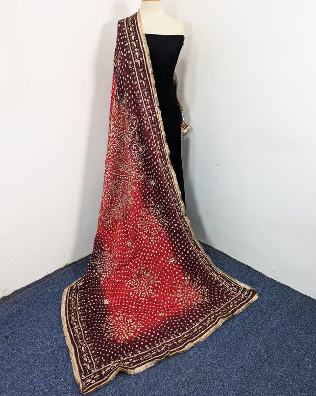 Premium Silk with Handmade Chunnri & Gotta Work Dupatta