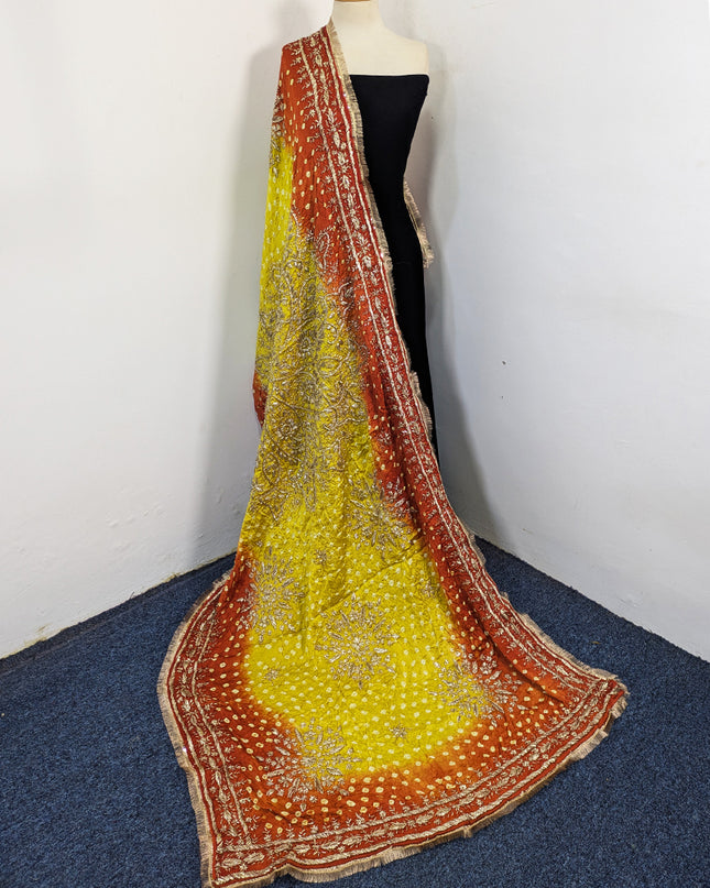 Premium Silk with Handmade Chunnri & Gotta Work Dupatta