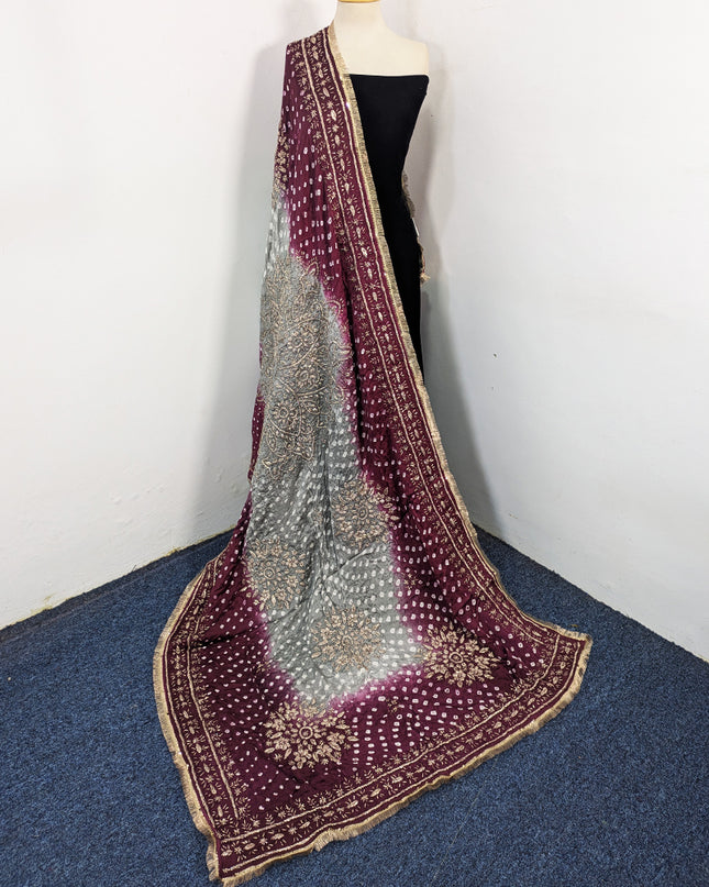 Premium Silk with Handmade Chunnri & Gotta Work Dupatta
