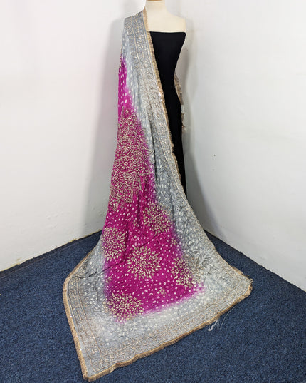 Premium Silk with Handmade Chunnri & Gotta Work Dupatta