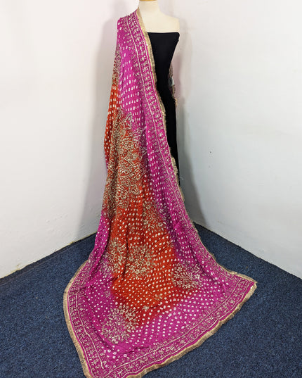 Premium Silk with Handmade Chunnri & Gotta Work Dupatta